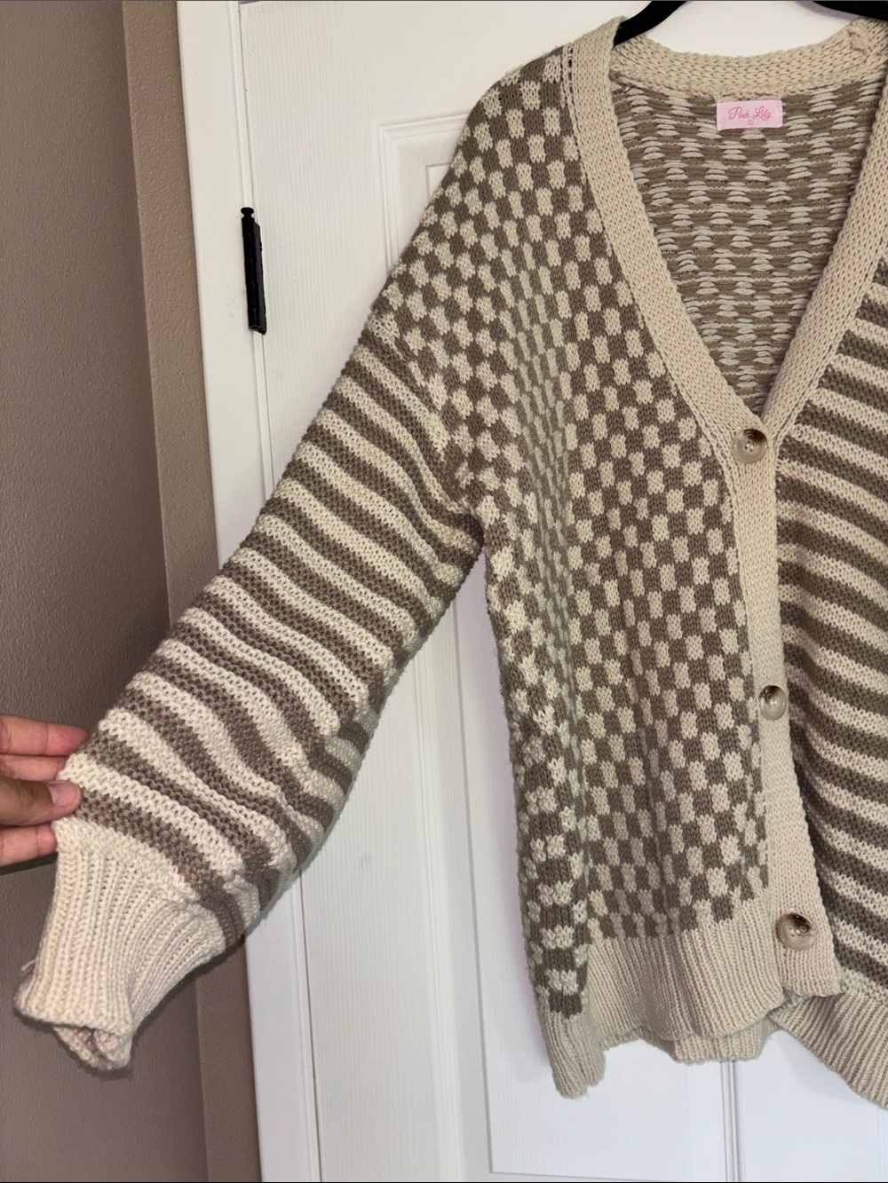 Pink Lilly Cardigan Sweater - Picture 3 of 6
